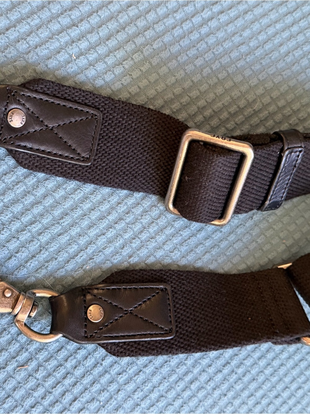 Frye Black Webbing Adjustable Removable Shoulder Strap